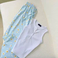 ست کراپ و شلوار بابونه