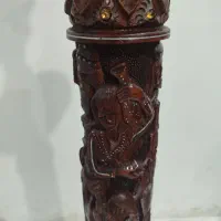 قلیان حکاکی شده  کار دست . چوب میانه عناب|صنایع دستی و سایر لوازم تزئینی|مشهد, هفده شهریور|دیوار