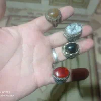 انگشتر عقیق سلیمانی یشم رکاب برنج|جواهرات|برازجان, |دیوار