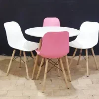 میز وصندلی نهار خوری فایبر پلیمر آیسان