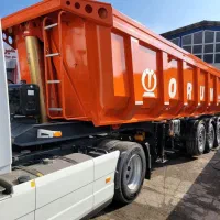 تریلی کمپرسی کفی لبه دار و تیغه کانتین کش