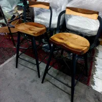 صندلی اپن فلز و چوب گردو|صندلی و نیمکت|رشت, چله خانه|دیوار