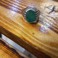 انگشتر زمرد دستساز نقره معاوضه وفروش