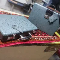 کیف سامسونت با چرم شتر مرغ