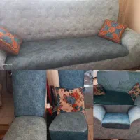 مبل شش نفره با دو صندلی