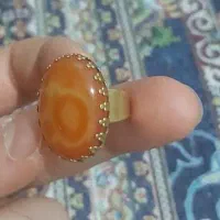 انگشتر برنج باباقوری پرتقالی سه چشم