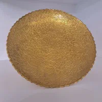 شیرینی خوری پایه دار برنز با شش عدد بشقاب