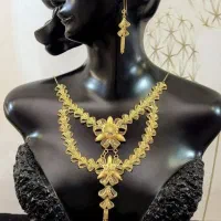 گردنبند ۲طبقه نقره روکش طلا ۲۴ عیار