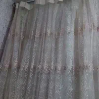 پرده تمیز رنگ سفیدوبنفش یاسی خوشرنگه|پرده، رانر، رومیزی|اهواز, کیانشهر|دیوار