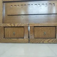 تخت و آینه و دراور چوبی|تخت و سرویس خواب|مشهد, شهرک لشکر|دیوار