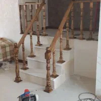 ساخت پله دوبلکسی ونرده چوبی|خدمات پیشه و مهارت|اراک, |دیوار