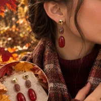 گوشواره پاییزی.بدلیجات و اکسسوری. ارسال رایگان|بدلیجات|مشهد, حسابی جنوبی (شهرک غرب)|دیوار