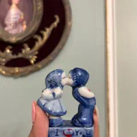 مجسمه چینی انتیک و قدیمی قلم ابی