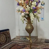 گل و گلدان برنجی|گل مصنوعی|اقبالیه, |دیوار