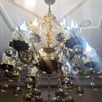 لوستر برنجی ۶شاخه ۱۲شعله|لوستر و چراغ آویز|پاکدشت, پاکدشت (مامازند)|دیوار