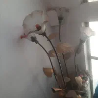 لوستر۵شاخه کریستالی بدنه فلزی و شبخواب صحیح وسالم|لوستر و چراغ آویز|پاکدشت, پاکدشت (مامازند)|دیوار