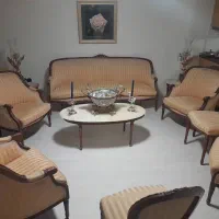 مبلمان استیل لگنی با چوب گردو میزناهارخورب|مبلمان خانگی و میز عسلی|تهران, الهیه|دیوار