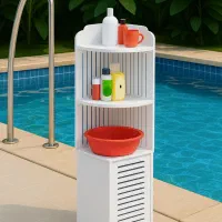 استند کنجی کمد دار120حمام توالتpvcشلف ضدآب کابینتی|لوازم حمام|مشهد, کوشش|دیوار