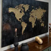 تابلوی جهان برجسته با ایران برجسته‌ی مجزا|تابلو، نقاشی، عکس|تهران, شهرک غرب|دیوار