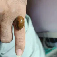 نگین یشم روغنی قهوه‌ای روشن