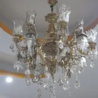 لوستر  ۱۰ شاخه ۱۵شعله برنجی