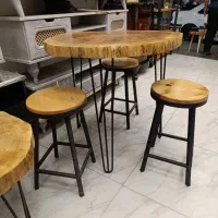 میز نهارخوری روستیک / میز و صندلی /|میز و صندلی غذاخوری|رشت, منظریه|دیوار