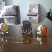 انگشتر اوپال عقیق شجر.تسبیح ساعت