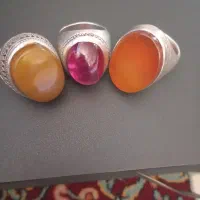 انگشتر عقیق ویاقوت