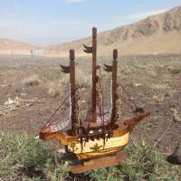 **ساخت کشتی بادبانی دکوری چوبی**