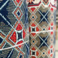 گلیم سنتی/شطرنجی/سرمه ای مجلل|گلیم، جاجیم، گبه|قم, زاد|دیوار