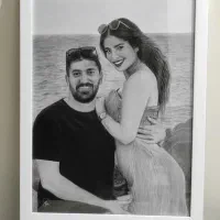 طراحی چهره سیاهقلم هدیه ای خاص برای مناسبت ها