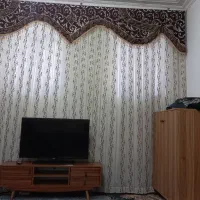 پرده حاشیه قهوه ای