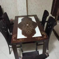 میز ناهارخوری ۶نفزه منبت‌کاری باکیفیت