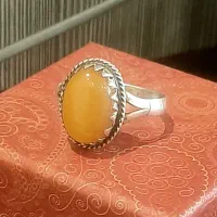 انگشتر نقره زنانه نگین شرف‌الشمس اصل