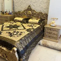 سرویس خواب دونفره چوب فرانسوی ۱۸۰در۲|تخت و سرویس خواب|تهران, هروی|دیوار