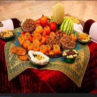 کرسی شب یلدا با چوب ترموود