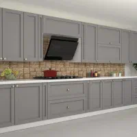 کابینت آماده آشپزخانه نئوکلاسیک رنگ تیره|مصالح و تجهیزات ساختمان|پردیس, فاز ۴|دیوار