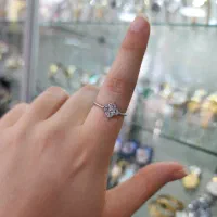 حلقه طرح گل نقره اصل ۹۲۵|بدلیجات|کرمانشاه, |دیوار