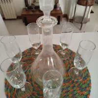 ست ۶ عدد گیلاس بلندوسینی مس قاشق وچنگال