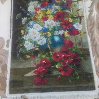 تابلو فرش دستبافت چله ابریشم سایز 52در75|تابلو فرش|محمدشهر, شهرک پیام (مهرالبرز)|دیوار