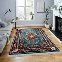 فرش مخمل نادی طرح سنتی کد 0112