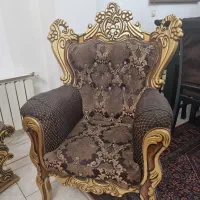 مبل استیل ده نفره و میز ناهار خوری هشت نفره در حد