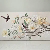 تابلو نقاشی برجسته باغ بهشت