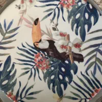 بشقاب دکوری سایز۲۰خارجی ۲عددچینی۵۰۰