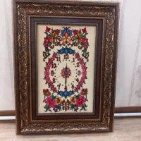 تابلو فرش ساعت دست بافت فرش بیجار نو|تابلو فرش|بیجار, |دیوار