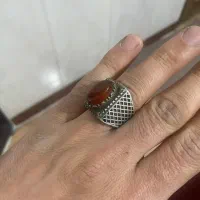 انگشتر نقره عقیق دست ساز