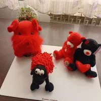 مجموعه عروسک بره ناقلا، خرس دوقلو، سگ پشمالو