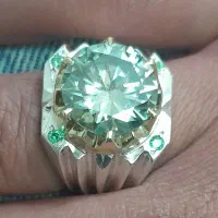 انگشتر نقره موزانایت (الماس) دستساز