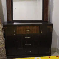 آینه و میز درآور چوبی|بوفه، ویترین، کنسول|قائم‌شهر, |دیوار