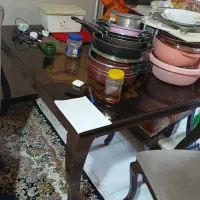 میز ناهار خوری با ۴ عدد صندلی سالم شسته شده تمیز|میز و صندلی غذاخوری|اندیشه, اندیشه فاز ۱|دیوار